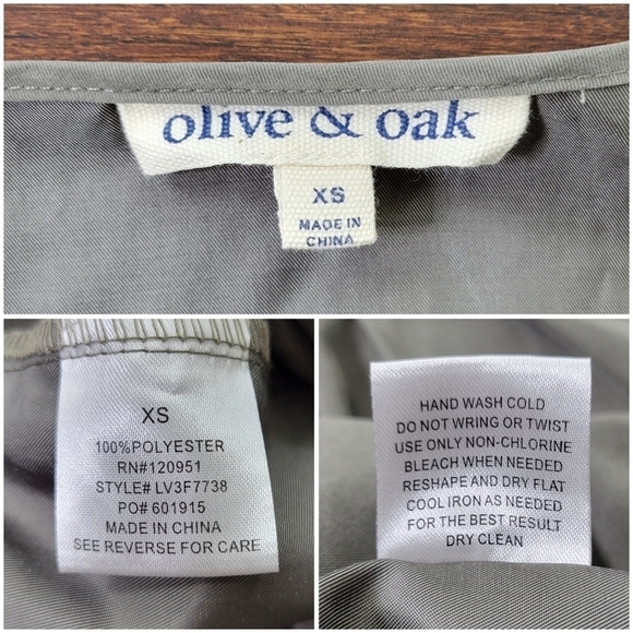 Olive & Oak Sleeveless Cinch Waist Lightweight Casual Dress Size XS Green Gray - Picture 4 of 7